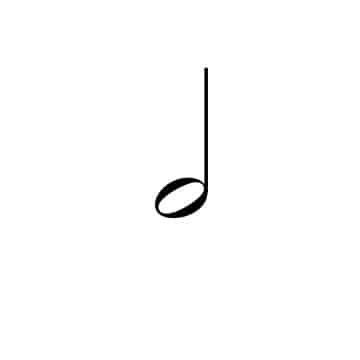 a minim or half note