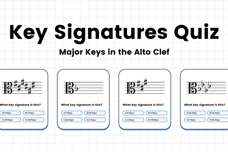 Major Key Signatures In The Alto Clef Quiz