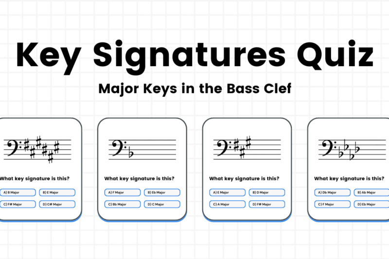 Major Key Signatures In The Bass Clef Quiz