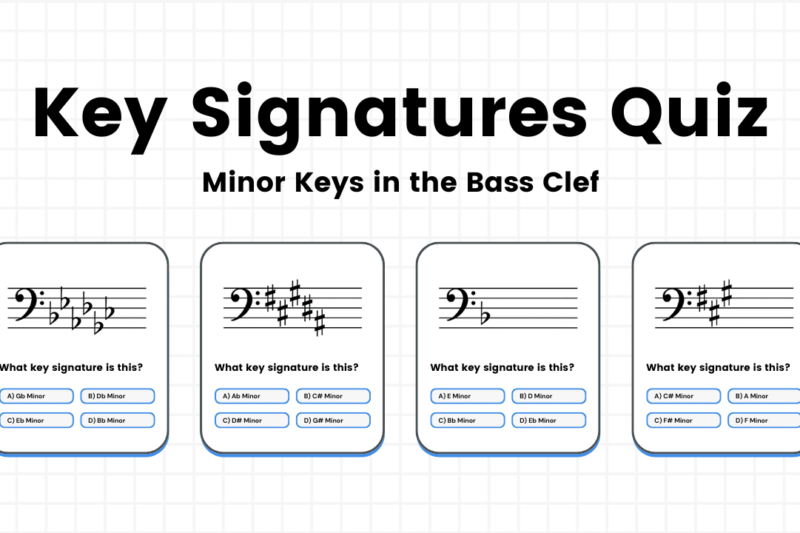 Minor Key Signatures In The Bass Clef Quiz